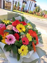 Букет цветов из:  Герберы #REPLACE_PRED# Аксубаево