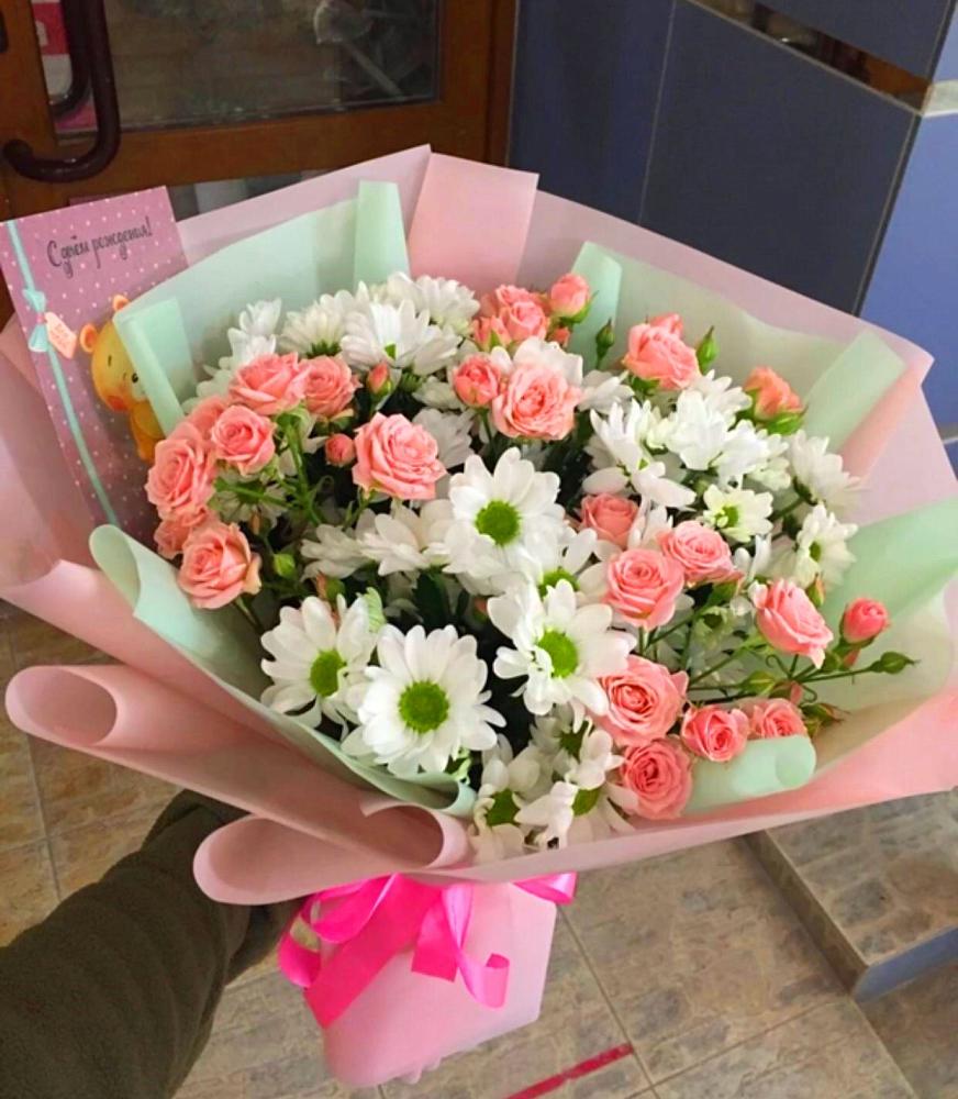 Букет цветов из: Розы и Хризантемы в Аксубаево