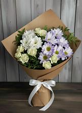 Букет цветов из:  Хризантемы и Розы в Аксубаево