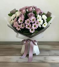 Букет цветов из:  Хризантемы и Розы в Аксубаево
