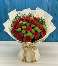 Букет цветов из:  Розы и Хризантемы в Аксубаево